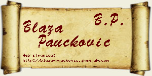 Blaža Paučković vizit kartica